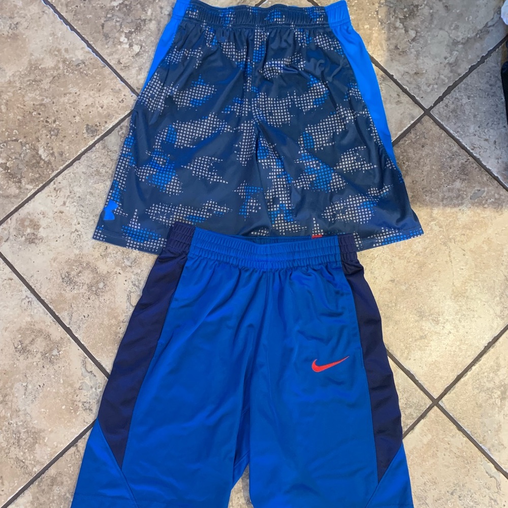Two pair boys’ youth shorts! Nike & UA